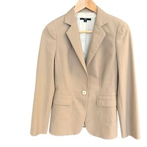 Hugo Boss size 6 Tan/light brown lines Blazer NWOT